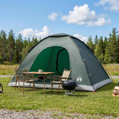 vidaXL Camping Tent with Roof Army Green 335 x 275 x 180 cm