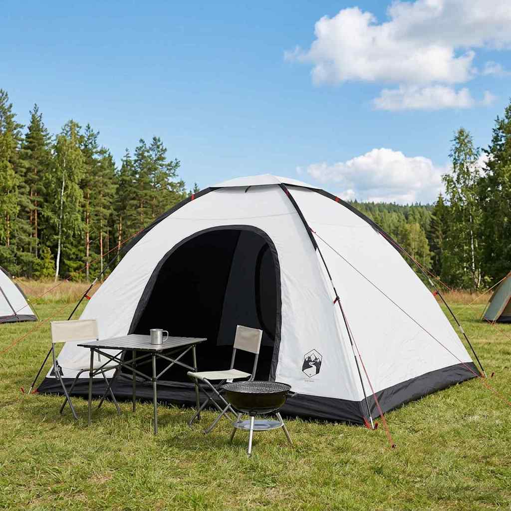 vidaXL Camping Tent with Roof White Blackout 335 x 275 x 180 cm