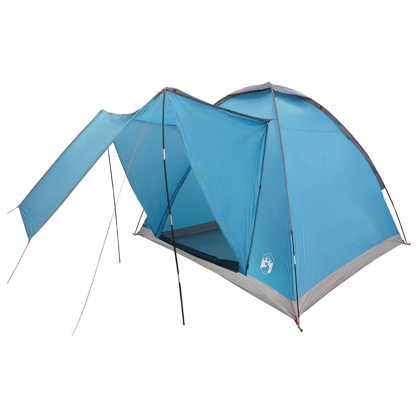vidaXL Camping Tent with Roof Blue 2-Person Polyester and Steel
