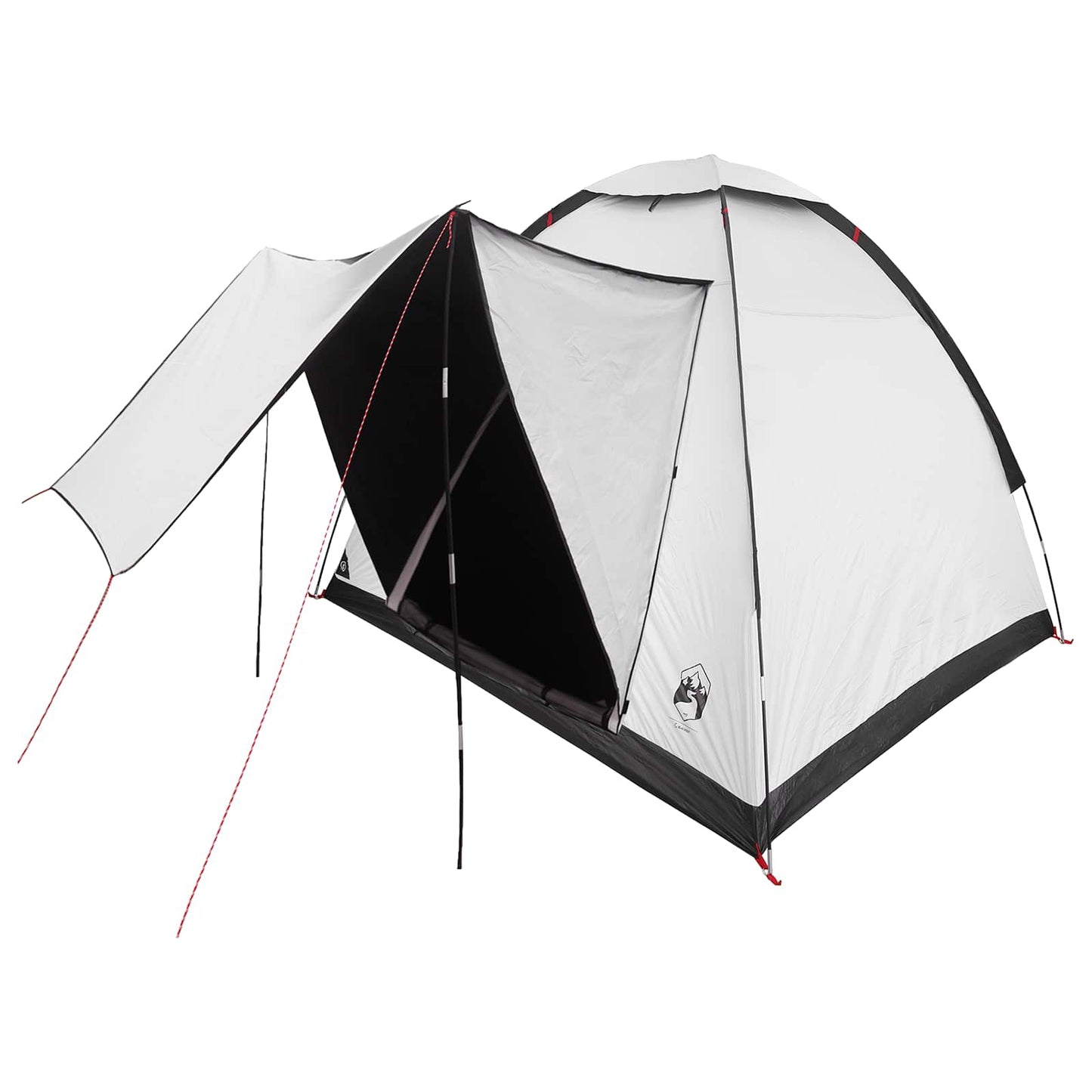 vidaXL Camping Tent 2-Person White Blackout Polyester and Steel