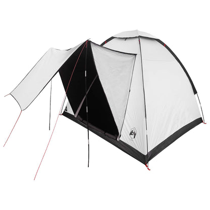 vidaXL Camping Tent 2-Person White Blackout Polyester and Steel