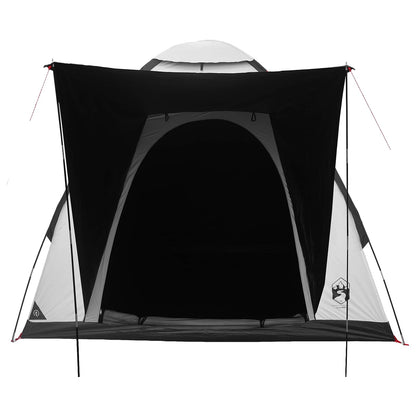 vidaXL Camping Tent 2-Person White Blackout Polyester and Steel