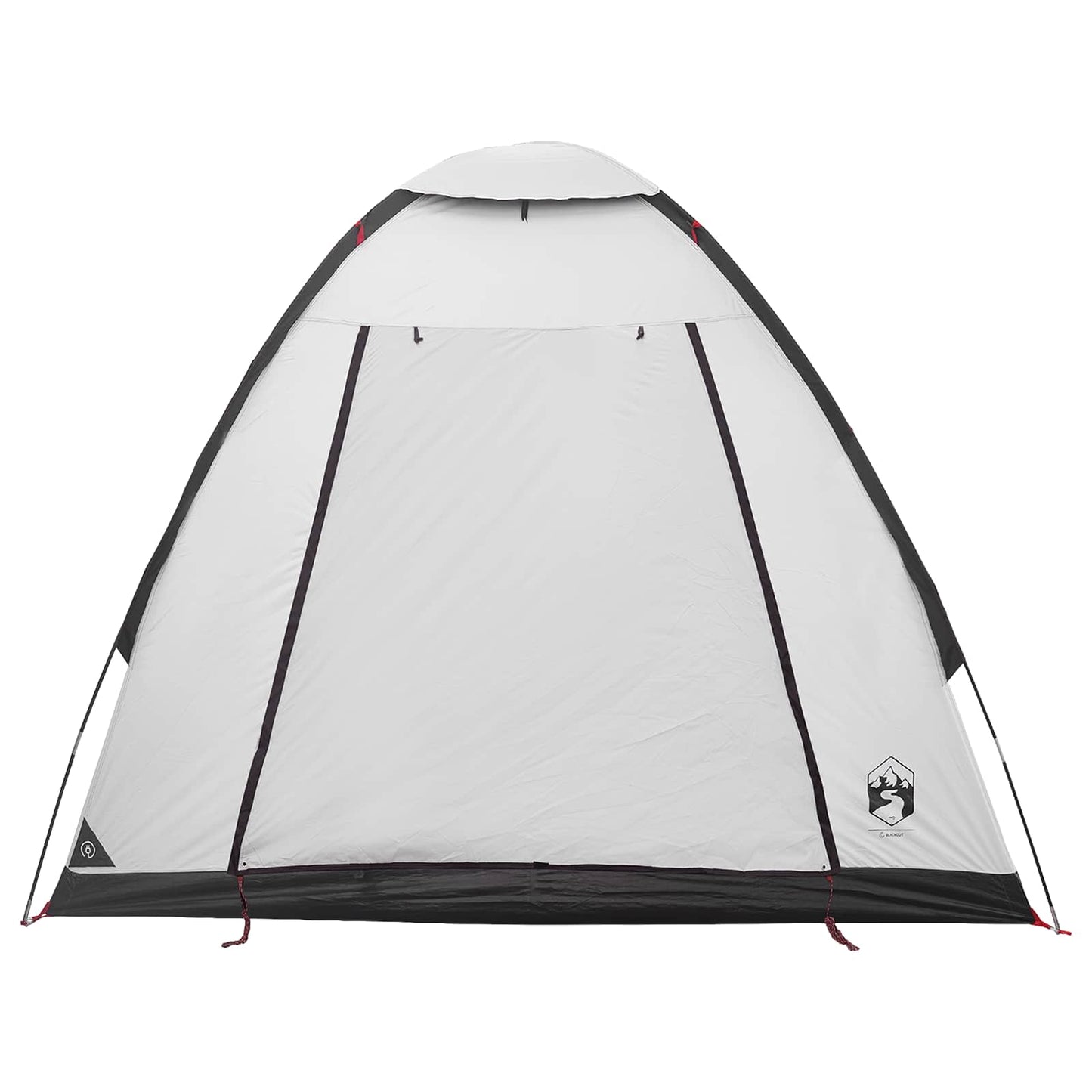 vidaXL Camping Tent 2-Person White Blackout Polyester and Steel
