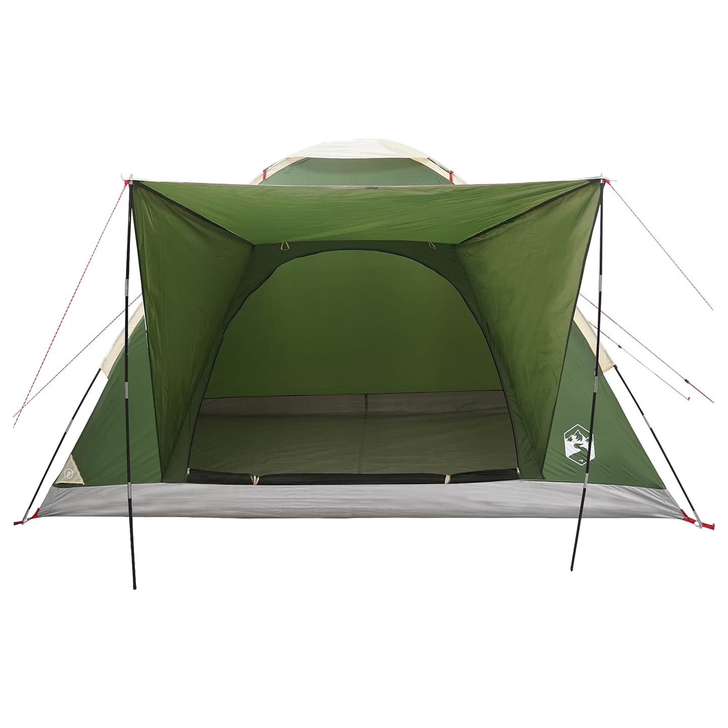 vidaXL Camping Tent with Roof Green 4-Person Polyester and Steel