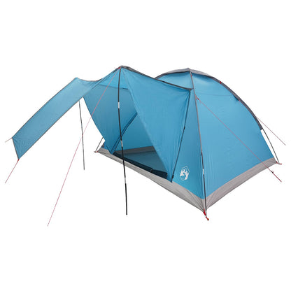 vidaXL Camping Tent with Roof Blue 4-Person Polyester and Steel