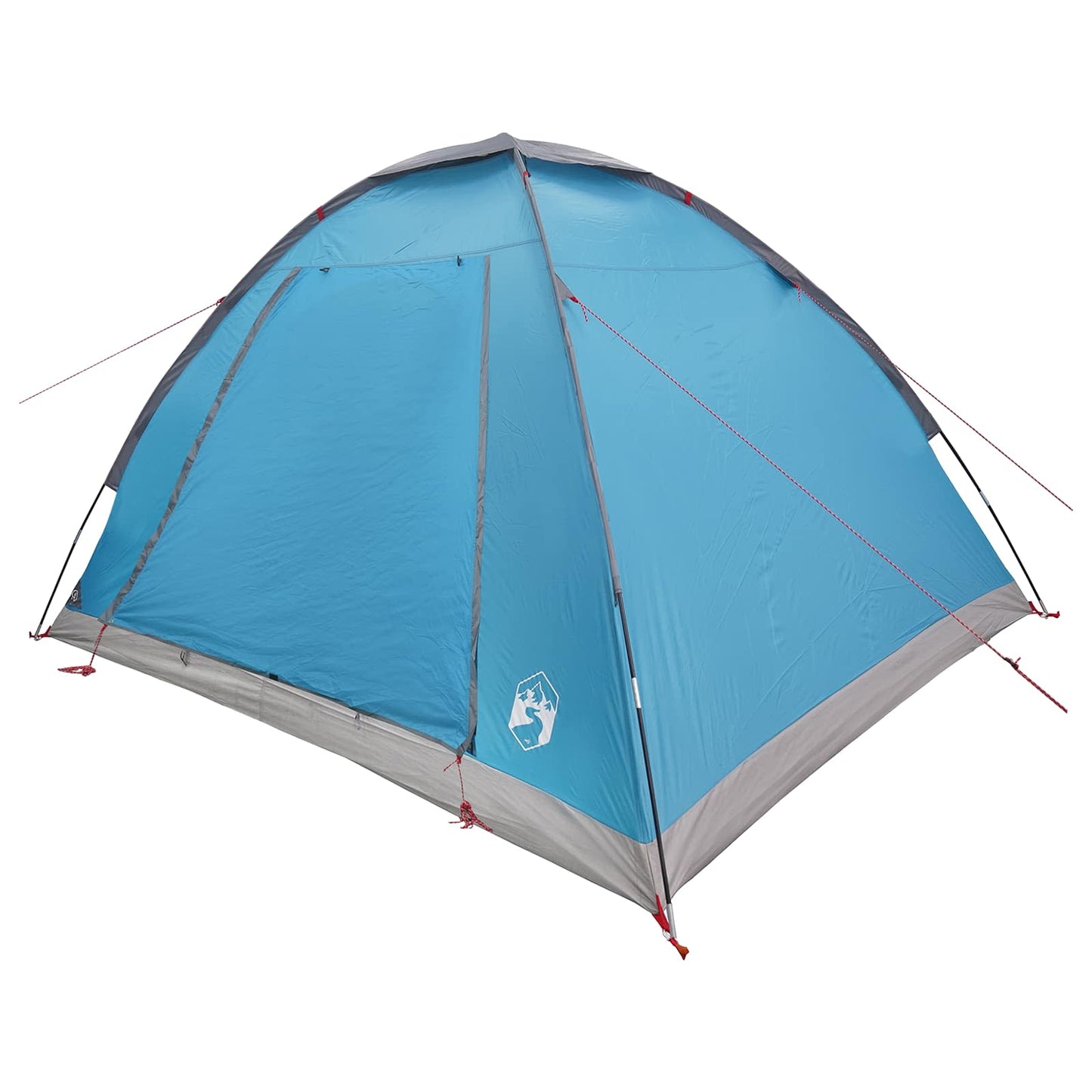 vidaXL Camping Tent with Roof Blue 4-Person Polyester and Steel