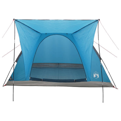 vidaXL Camping Tent with Roof Blue 4-Person Polyester and Steel