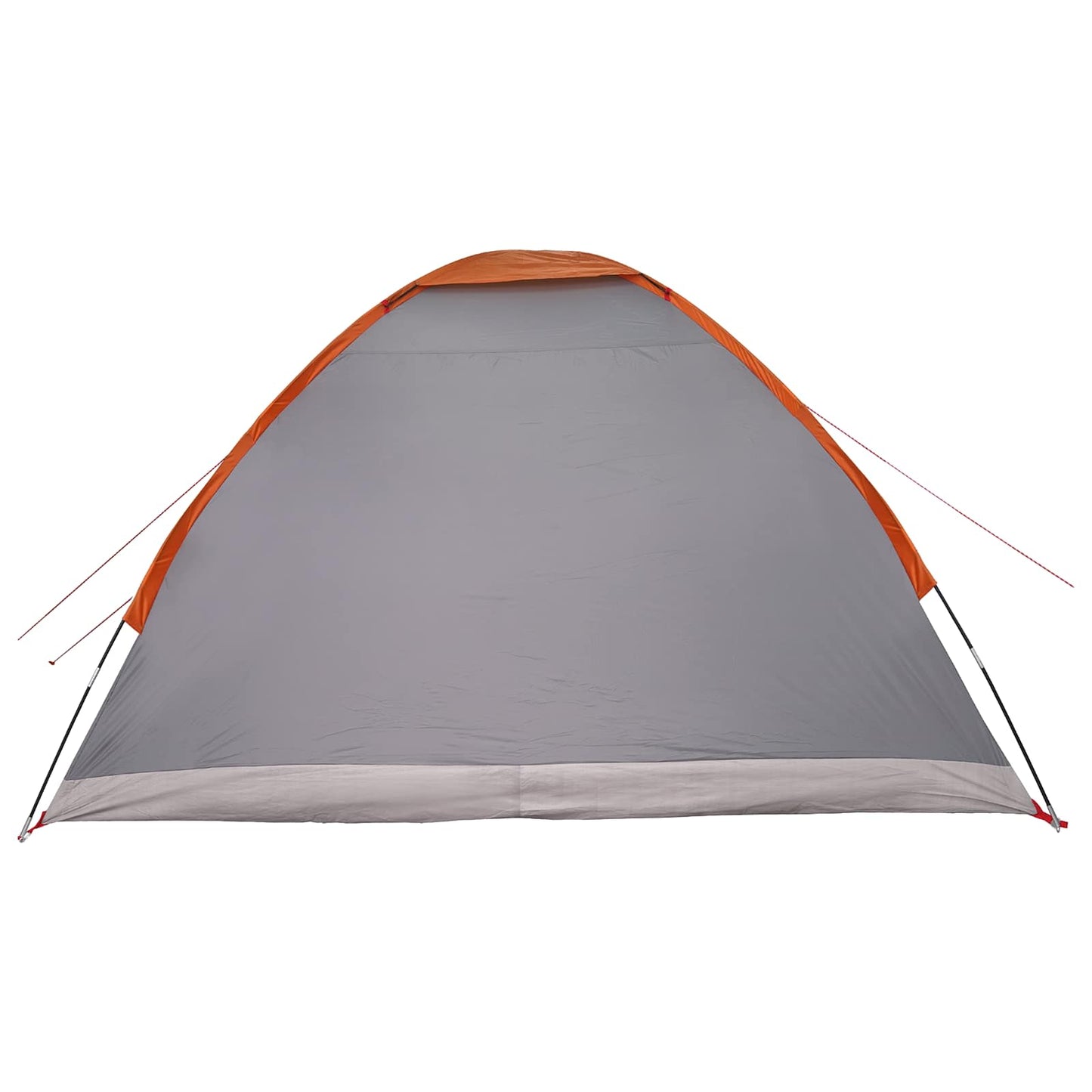 vidaXL Camping Tent Grey and Orange 4-Person Polyester and Steel