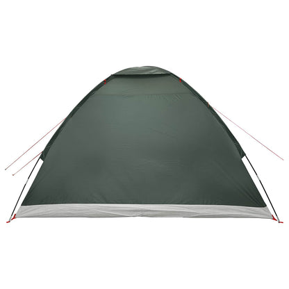 vidaXL Camping Tent 4-Person Army Green Polyester and Steel