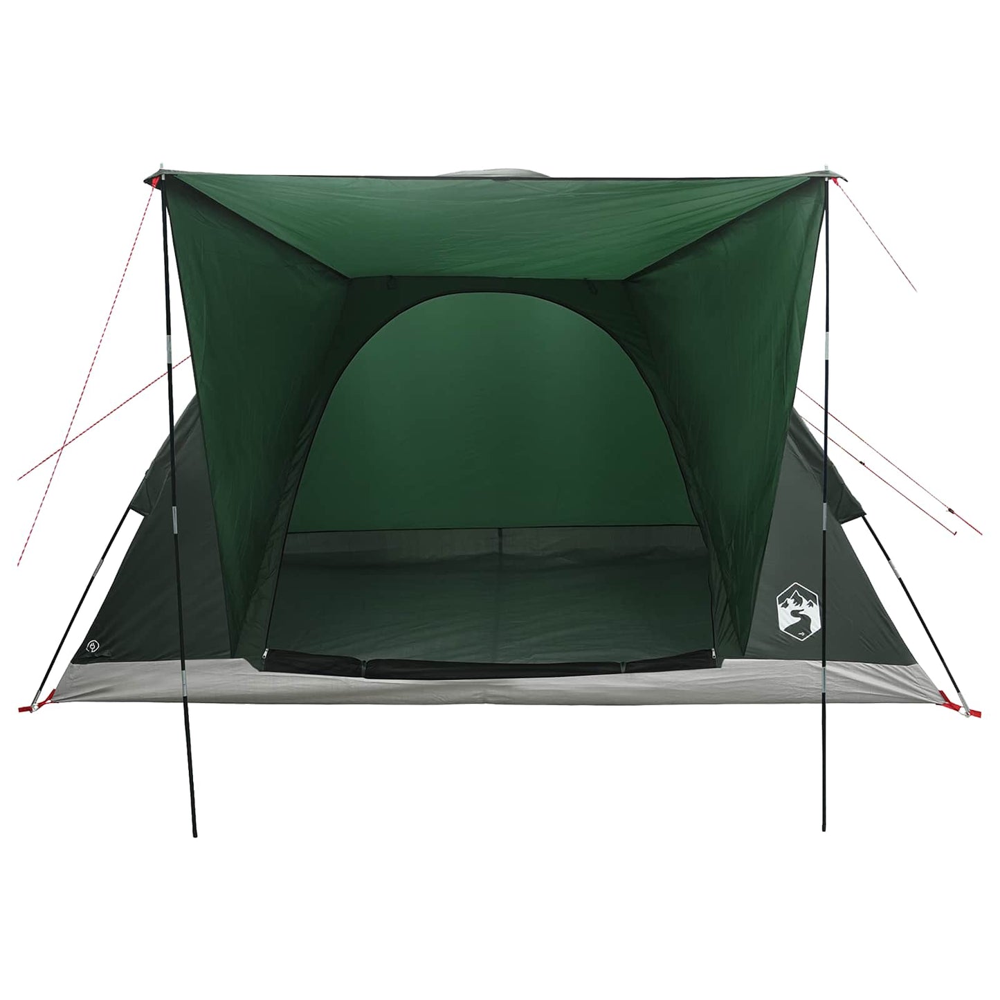 vidaXL Camping Tent 4-Person Army Green Polyester and Steel