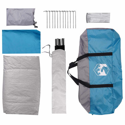 vidaXL Camping Tent with Roof Blue 6-Person Polyester and Steel