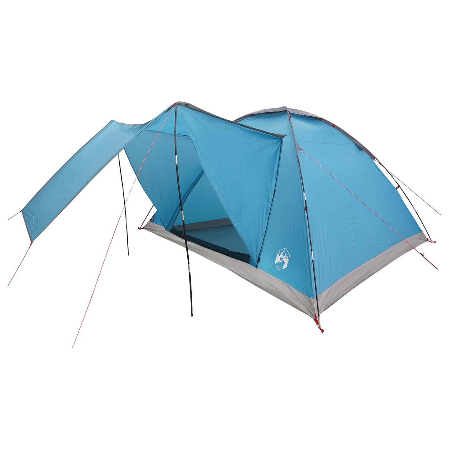 vidaXL Camping Tent with Roof Blue 6-Person Polyester and Steel