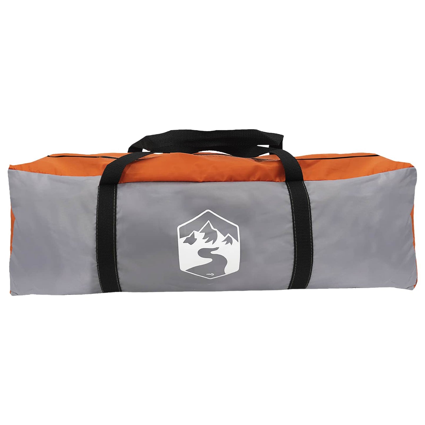 vidaXL Camping Tent Grey and Orange 6-Person Polyester and Steel