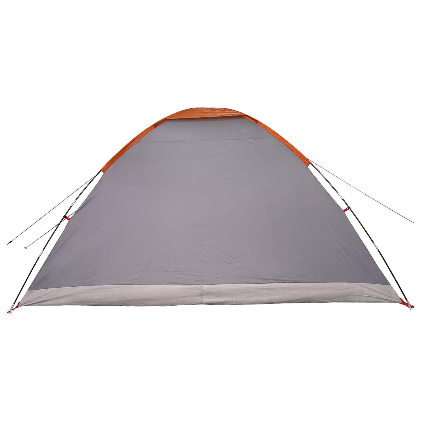 vidaXL Camping Tent Grey and Orange 6-Person Polyester and Steel