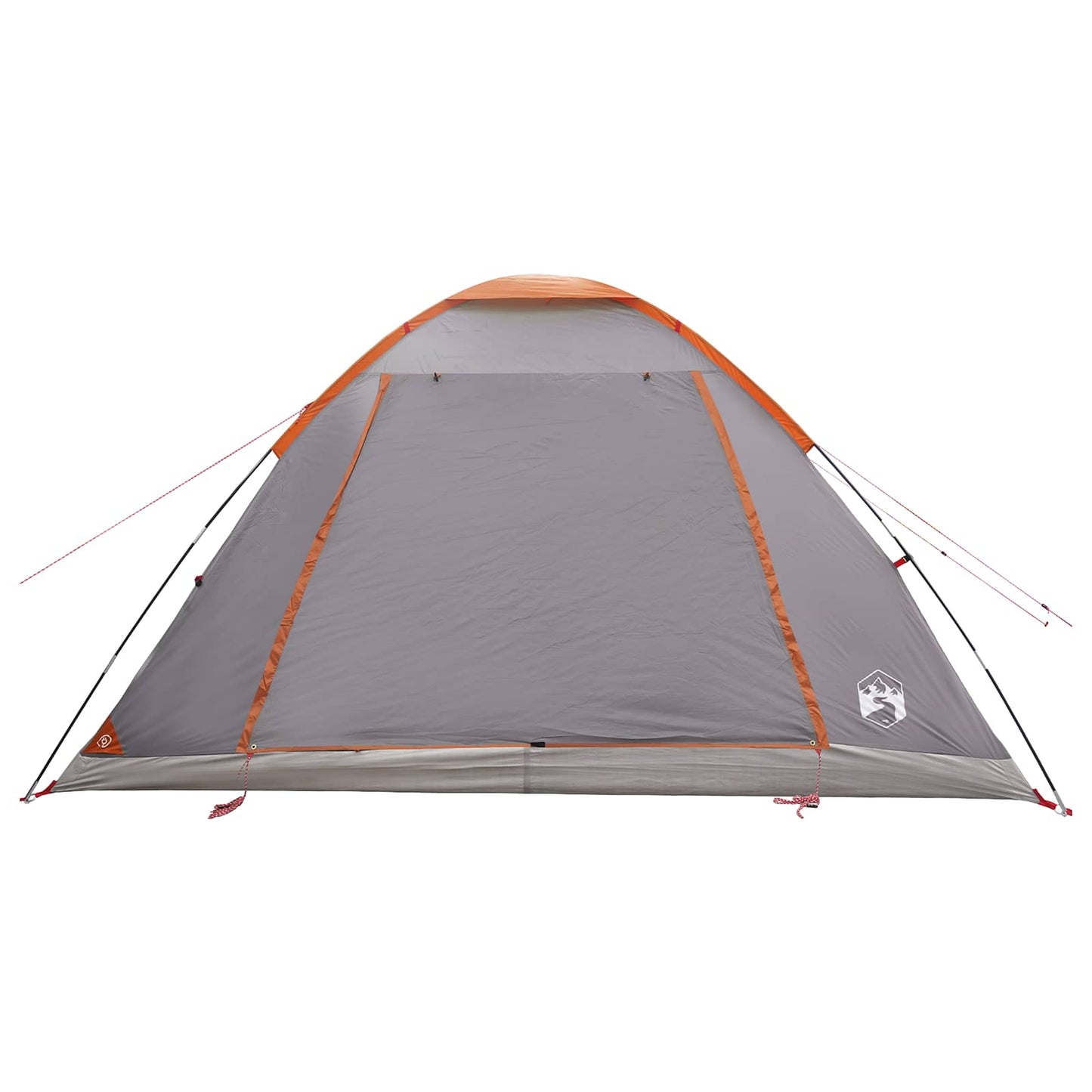 vidaXL Camping Tent Grey and Orange 6-Person Polyester and Steel