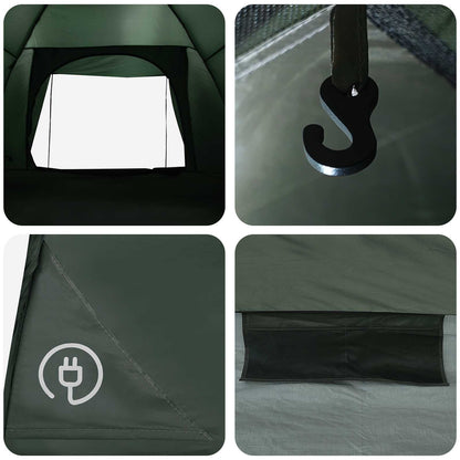 vidaXL Camping Tent Army Green 335 x 275 x 180 cm Polyester and Steel