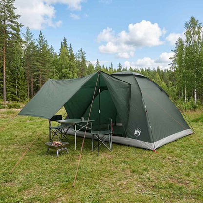 vidaXL Camping Tent Army Green 335 x 275 x 180 cm Polyester and Steel