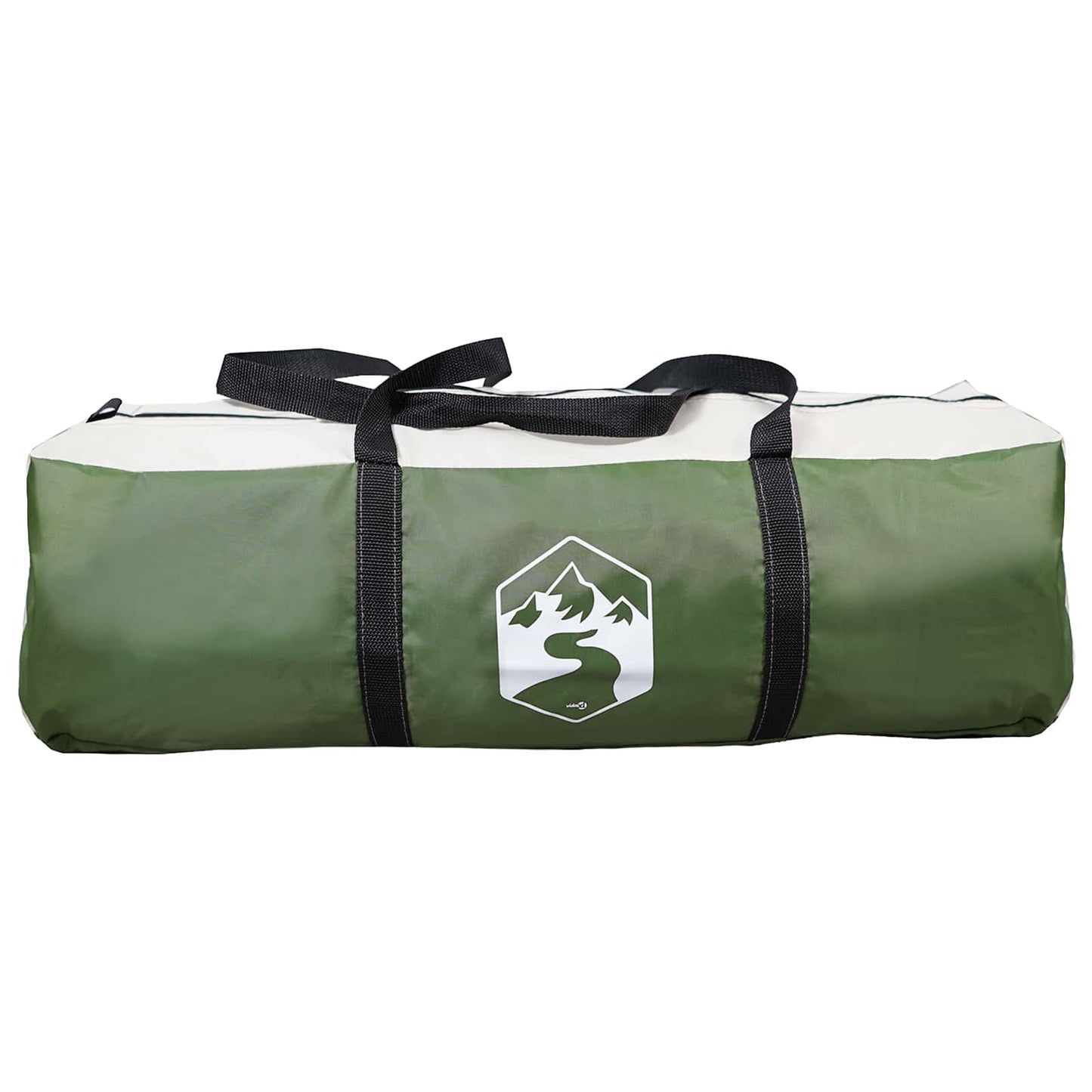 vidaXL Tunnel Tent Green 366 x 244 x 198 cm Polyester and Steel