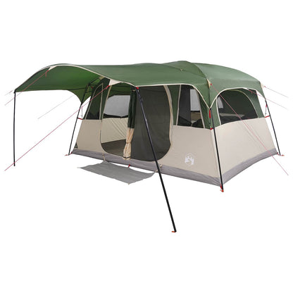 vidaXL Tunnel Tent Green 366 x 244 x 198 cm Polyester and Steel
