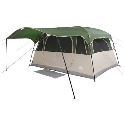 vidaXL Tunnel Tent Green 366 x 244 x 198 cm Polyester and Steel