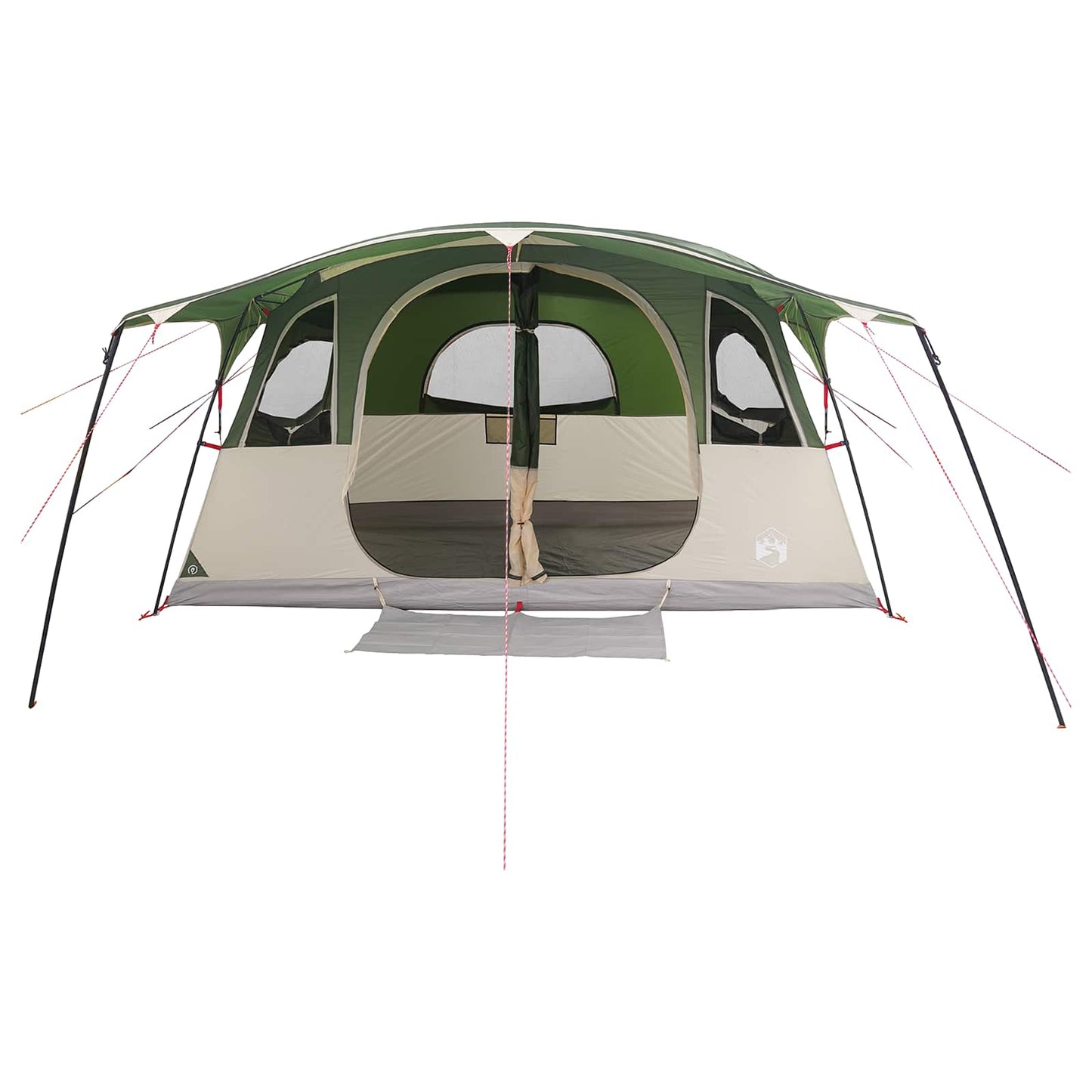vidaXL Tunnel Tent Green 366 x 244 x 198 cm Polyester and Steel
