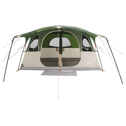 vidaXL Tunnel Tent Green 366 x 244 x 198 cm Polyester and Steel