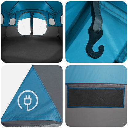 vidaXL Tunnel Tent Blue 366 x 244 x 198 cm Polyester and Steel