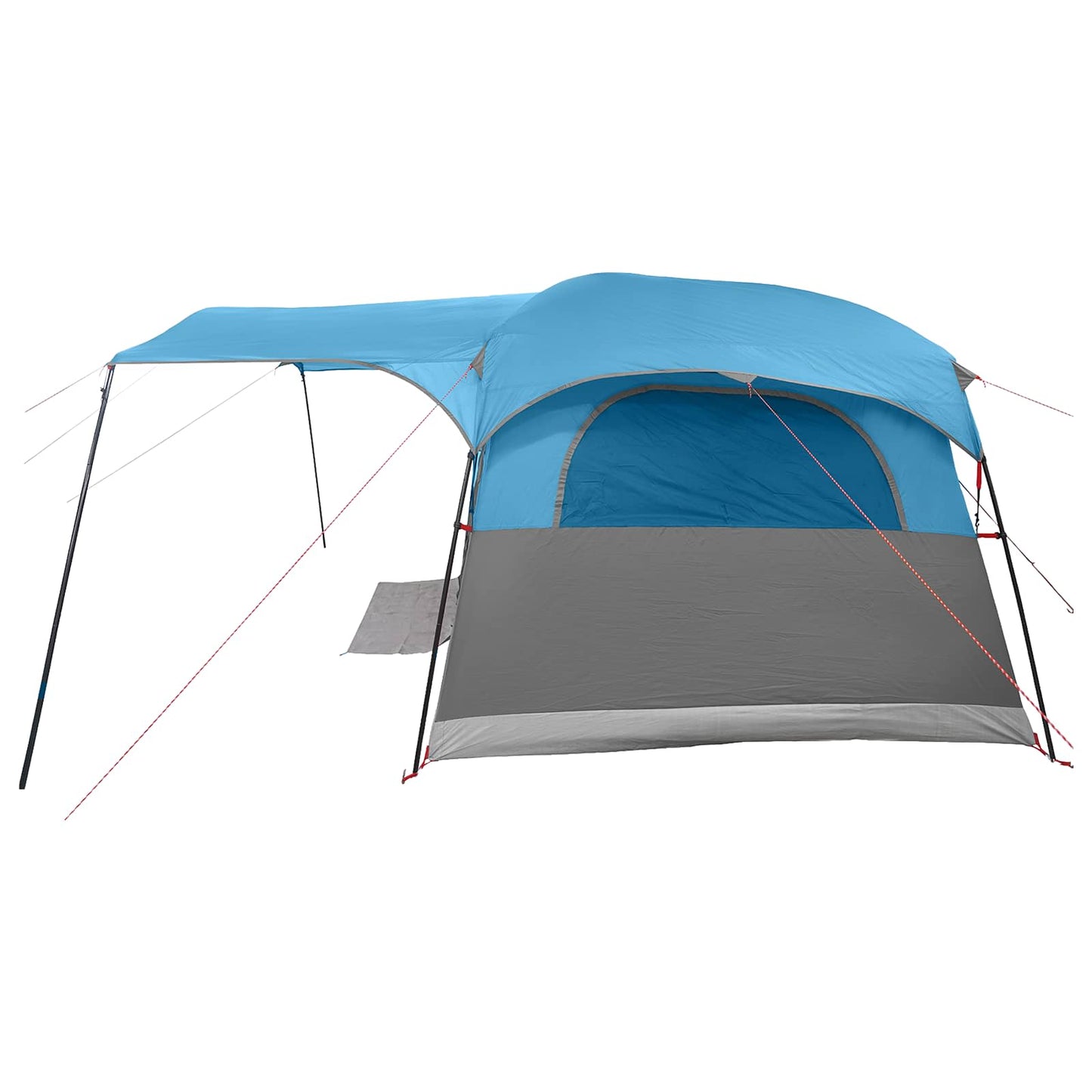 vidaXL Tunnel Tent Blue 366 x 244 x 198 cm Polyester and Steel