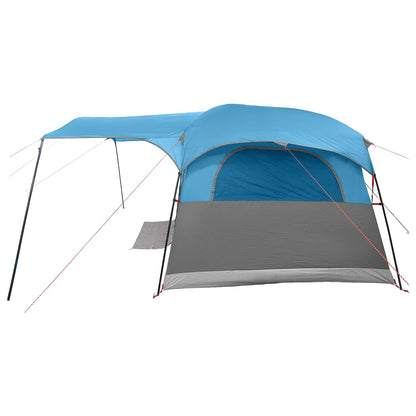 vidaXL Tunnel Tent Blue 366 x 244 x 198 cm Polyester and Steel