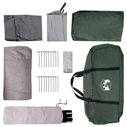 vidaXL Tunnel Tent Army Green 366 x 244 x 198 cm Polyester and Steel