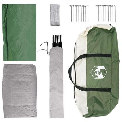 vidaXL Family Tent Green 487 x 340 x 216 cm Polyester and Steel