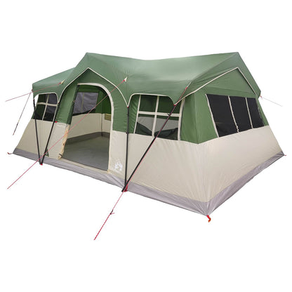 vidaXL Family Tent Green 487 x 340 x 216 cm Polyester and Steel