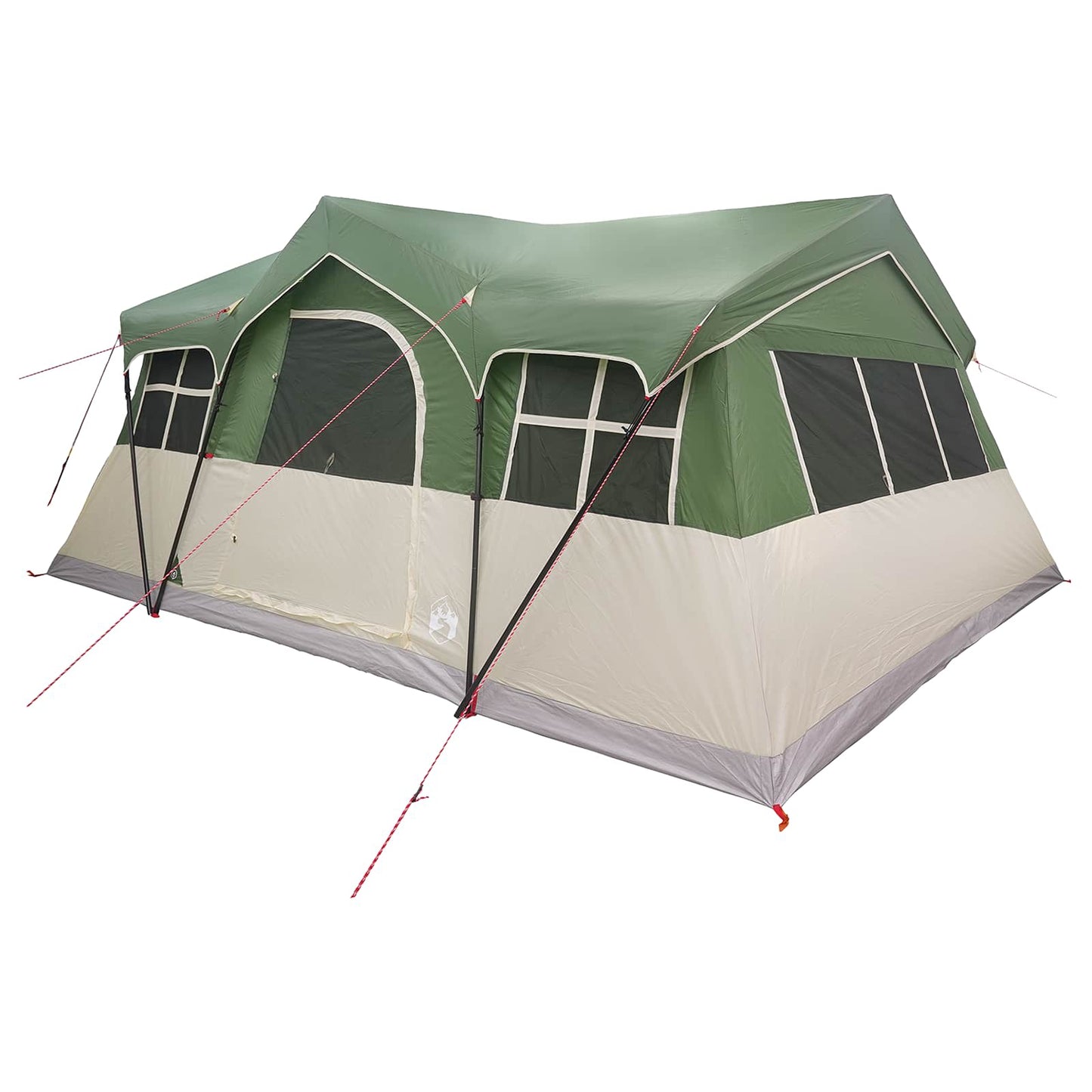 vidaXL Family Tent Green 487 x 340 x 216 cm Polyester and Steel
