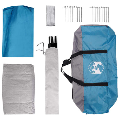 vidaXL Family Tent Blue 487 x 340 x 216 cm Polyester and Steel
