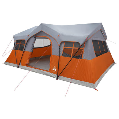vidaXL Family Tent with Roof Grey and Orange 487 x 340 x 216 cm