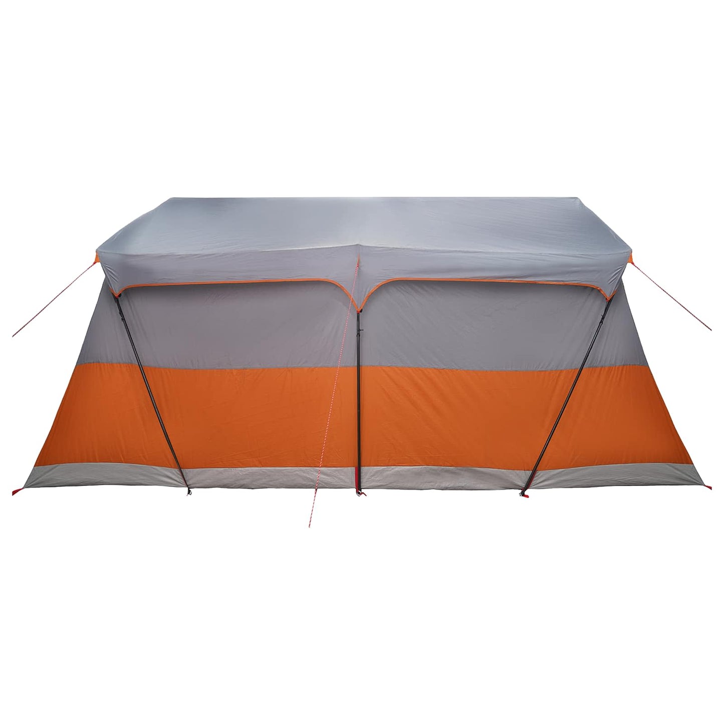 vidaXL Family Tent with Roof Grey and Orange 487 x 340 x 216 cm