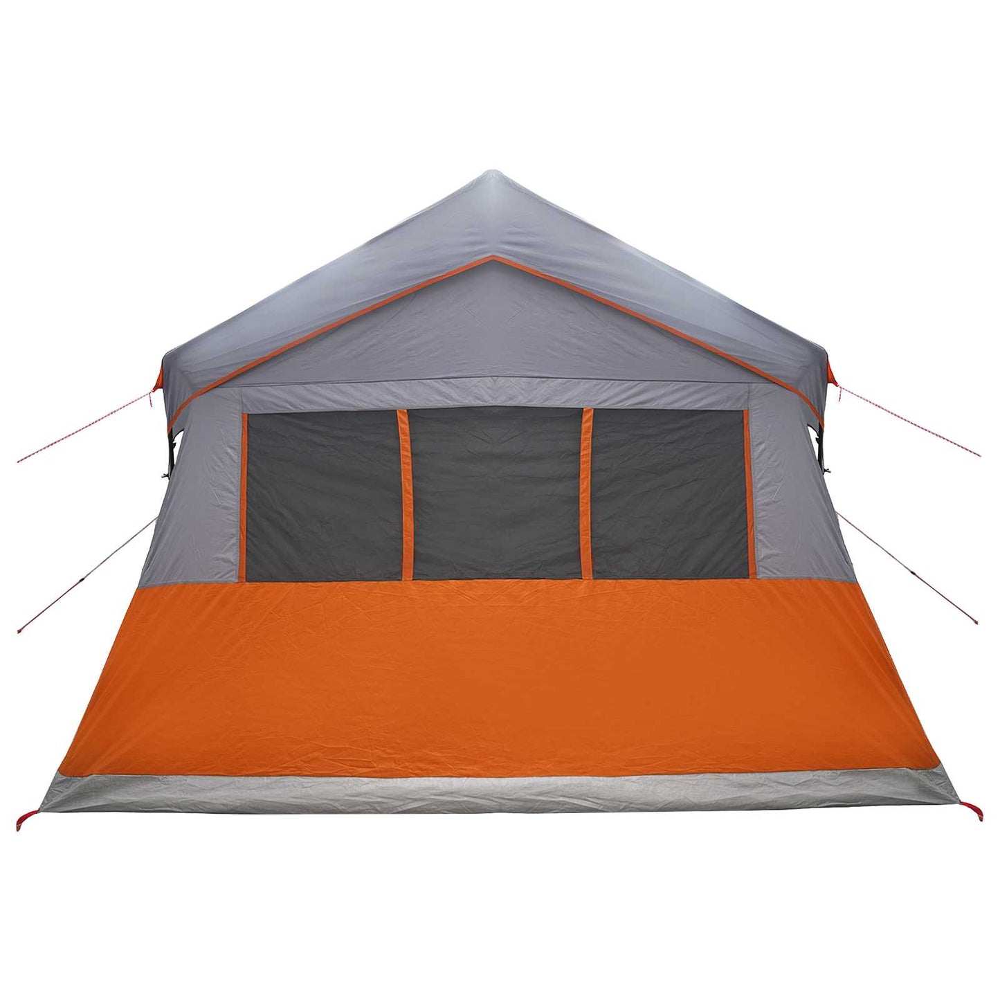vidaXL Family Tent with Roof Grey and Orange 487 x 340 x 216 cm