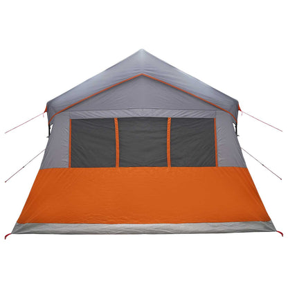 vidaXL Family Tent with Roof Grey and Orange 487 x 340 x 216 cm