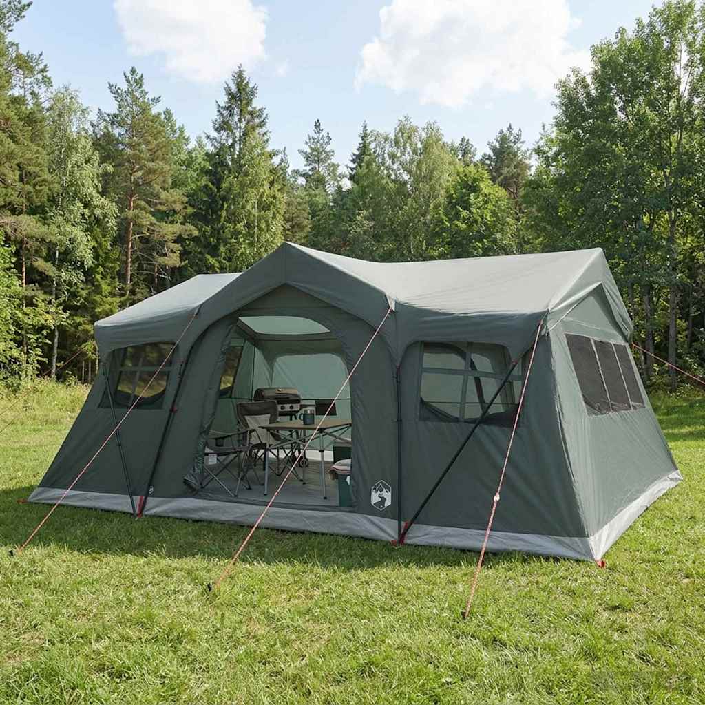 vidaXL Family Tent Army Green 487 x 340 x 216 cm Polyester and Steel