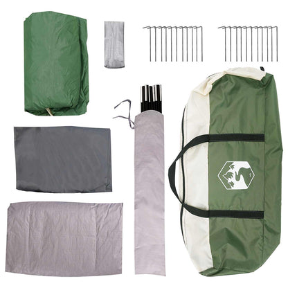 vidaXL Tunnel Tent Green 370 x 275 x 210 cm Polyester and Steel