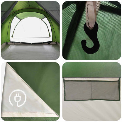 vidaXL Tunnel Tent Green 370 x 275 x 210 cm Polyester and Steel