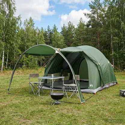 vidaXL Tunnel Tent Green 370 x 275 x 210 cm Polyester and Steel