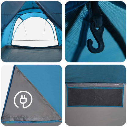 vidaXL Tunnel Tent Blue 370 x 275 x 210 cm Polyester and Steel