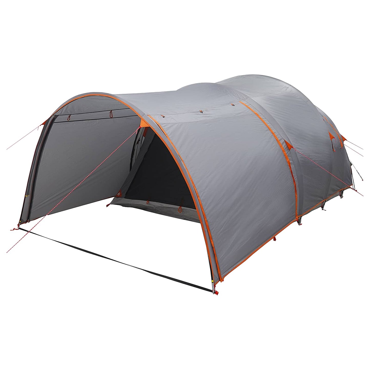 vidaXL Tunnel Tent with Roof Grey and Orange 370 x 275 x 210 cm