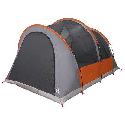 vidaXL Tunnel Tent with Roof Grey and Orange 370 x 275 x 210 cm