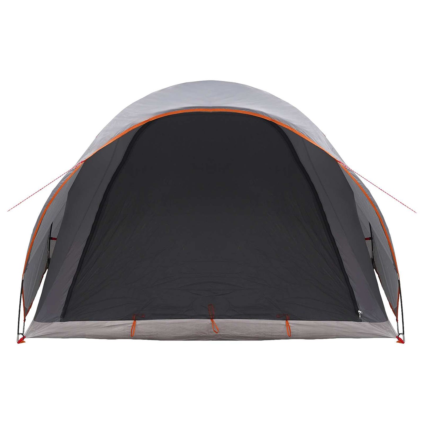 vidaXL Tunnel Tent with Roof Grey and Orange 370 x 275 x 210 cm
