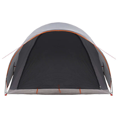 vidaXL Tunnel Tent with Roof Grey and Orange 370 x 275 x 210 cm