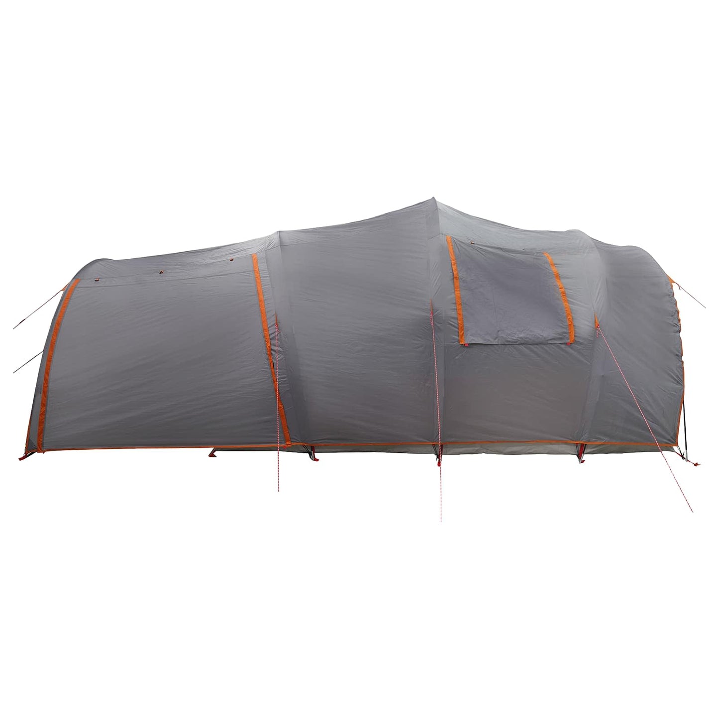 vidaXL Tunnel Tent with Roof Grey and Orange 370 x 275 x 210 cm
