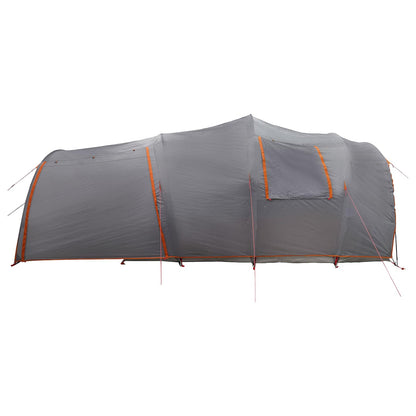 vidaXL Tunnel Tent with Roof Grey and Orange 370 x 275 x 210 cm