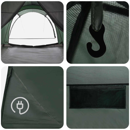 vidaXL Tunnel Tent Army Green 370 x 275 x 210 cm Polyester and Steel